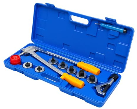 JJsdwin Outil d'évasement de tuyau, pince élargisseuse manuelle, ensemble d'outils d'évasement de tuyau avec sac de transport, ensemble d'évasement de tuyau 10-28mm pour cuivre et aluminium