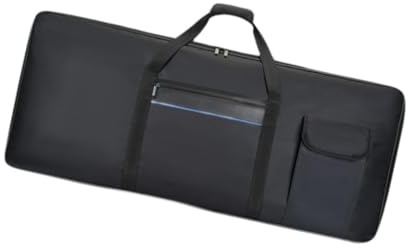 Keyboard-Tasche mit 61 Tasten, gepolsterte Schultertasche, elektronisches Klavier, Gigbag für Konzert, Reisen, große Größe 102 x 15 x 44 cm, klein