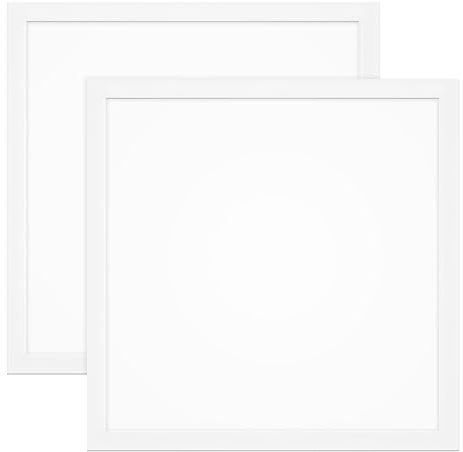 2x LED Panel 62x62cm tageslichtweiß 5000K, 18W/25W, 3600lm/5000lm, flimmerfrei, blendarm, UGR≤22, extrem effiziente 200lm/W, Einlegeleuchte für Rasterdecken 62,5cm, mit Netzteil, L620xB620xH35mm