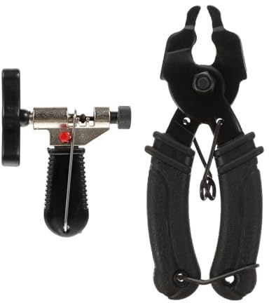 SOPOTUTU 2 pièces Outil Dérive Chaîne Vélo Pince Réparation et Démontage Chaîne avec Extracteur Rivet Compatible avec Plusieurs Vélos