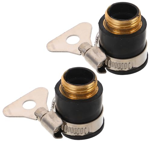 BCOATH 2 Piezas Adaptador de Grifo de Latón para Manguera Conector de para Cocina Baño y Jardín Adaptador de Válvula con Sello Antigoteo y Alta Durabilidad