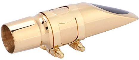 KIMISS Bocchino per Sassofono Sax Contralto Eb 6C con Cuscinetti per Tappi Accessorio per Strumenti Musicali Ad Alte Prestazioni