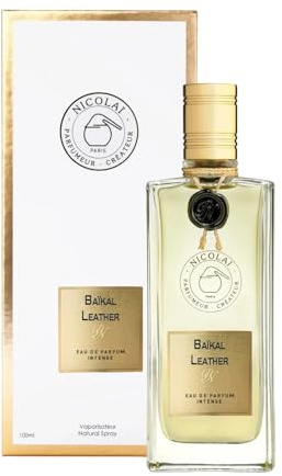 Parfums De Nicolai Baïkal Leather Intense Eau de Parfum Unisex Woody Fragrance | Yuzu, Leather & Smoked Woods with Guaiac Wood, Saffron, Violet, Sandalwood & Vetiver Long-Lasting EDP Perfume 100ml