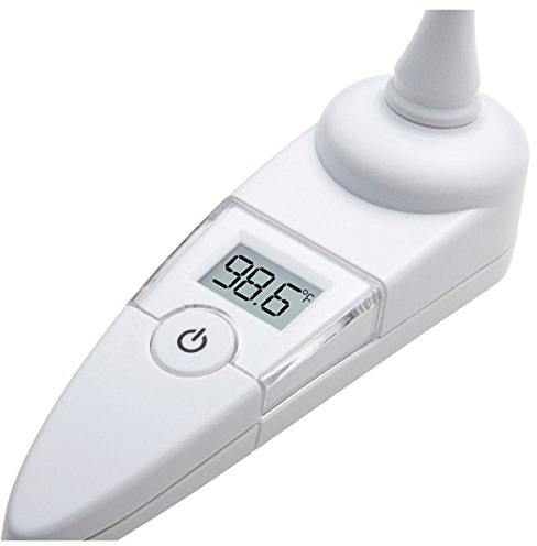 ADC Infraröd tympanisk örontermometer med förvaringsfodral, Adtemp 421 – medicinsk termometer med LCD-display