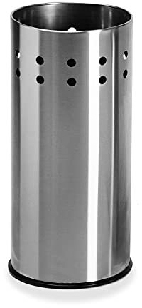 Versa Lonati Schirmständer für Eingang, Raum oder Halle, moderner Schirmhalter, Maßnahmen (H x L x B) 50 x 23,5 x 23,5 cm, Stahl, Farbe: Silber