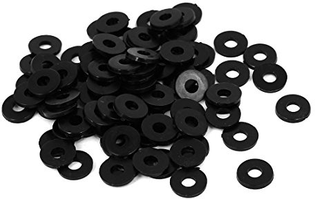 sourcing map Unterlegscheiben M3 8mm AD 3mm ID 1mm Dicke 100 Stück | Flache Nylon für Rohr