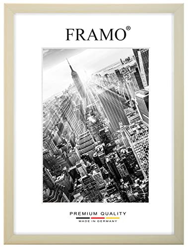FRAMO Holz Bilderrahmen 28 x 114 cm nach Maß - Ahorn | Größe wählbar | inkl. entspiegeltes Acrylglas | Rahmen für Puzzle | Foto | Poster