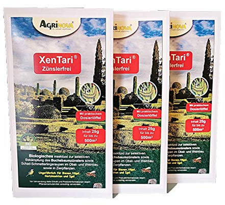 Agrinova Xentari Zünsler-Free Against Boxwood Moth (75 g = 3 x 25 g Economy Set)