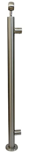 TIBU Geländer senkrechte Streben Balkon Terrasse Brüstung Pfostenart: Anfangs-/Endpfosten Höhe:900 mm