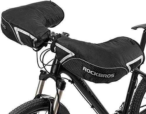 ROCKBROS Mitaines Thermiques d'hiver de vélo Coupe-Vent imperméables pour VTT, vélo électrique, Scooter