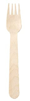 Tenedores de madera, biodegradables y compostables 200 uds 165 mm