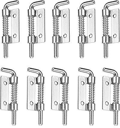 10pcs Pestillo con Muelle,Muelle para Puerta Cerrojos,Cerradura Puerta Corredera Pestillo,Se Utiliza para Puertas de Cobertizo, Puertas de Garaje,Armarios de Motor, Muebles