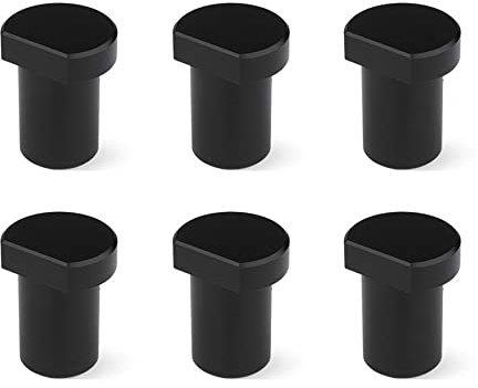 6 Stück Spannbacken zum Flachspannen I Aluminiumlegierung Bankklemme zum Flachspannen an Allen Tischen mit 20-mm-Bohrungen (20 mm, schwarz)