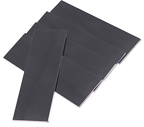 Glarks Lot de 5 coupons de soudure de 5.1x15.2 cm, 0.3 cm d'épaisseur, calibre 11, coupons de soudage cuboïde de 0.3 cm d'épaisseur, convient pour l'arc MIG TIG (5.1x15.2 cm)