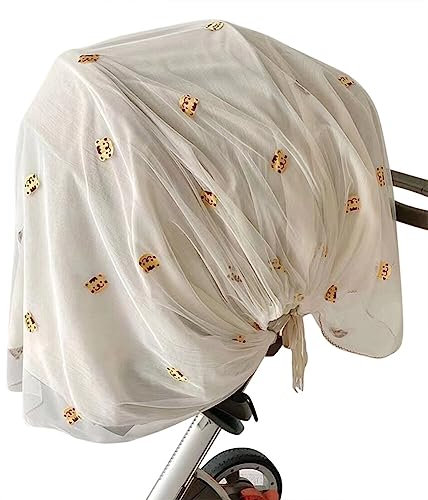 Universal Mückennetz für Kinderwagen & Buggy,Feinmaschige Insektenschutz Kinderwagen,Atmungsaktiv Fliegennetz für Wiegen und Reisebetten,Mückennetz geeignet für Kinderwagen/Babywagen/Buggy,Tiger