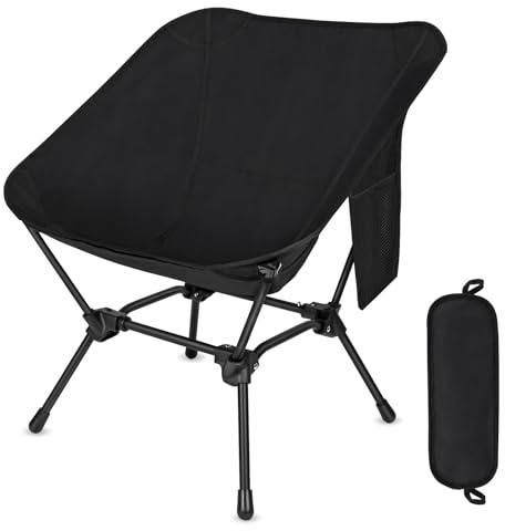 Diealles Shine Campingstuhl, zusammenklappbar, tragbar, ultraleicht, mit Tragetasche, Campingstühle für den Außenbereich, Garten, Strand, Angeln, Picknick, Reisen