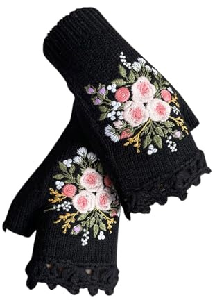 Damen Fingerlose Handschuhe Thicken Strick Pluswärmer Handstulpen Fäustlinge Strick Fingerlose Fäustlinge Strick Fingerlose Fäustlinge Lange Stricken Armstulpe