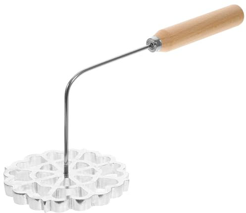 BESTonZON Poignées Moules À Bunuelos Avec Poignée Moules À Achappam 32 Cm Rosettes De Timbale À Biscuits À Gaufres En Alliage D'aluminium Entonnoir Anneau De Gâteau Outils De