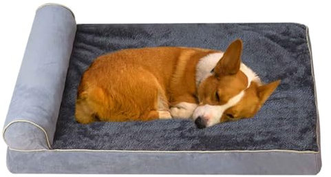 LULUMAIC Hundebettmatte, orthopädisches Hundebett, waschbare Hundebett-Matratzencouch mit Rutschfester Unterseite, Eierkisten-Schaumstoffcouch, Haustierbetten für kleine, mittelgroße und große Hunde,