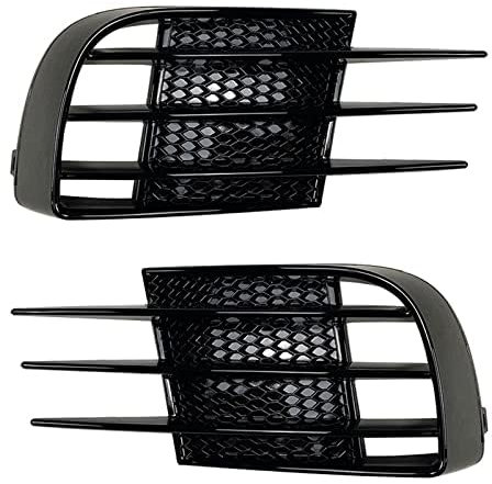 WDMNAO 2 Stück Auto Frontgrill Nebelscheinwerfer Gitter Grill für Golf 6 MK6 GTI GTD 2008-2012, Auto Frontstoßstange Nebelscheinwerfer Kühlergrill Abdeckung Ersatz Auto Zubehö