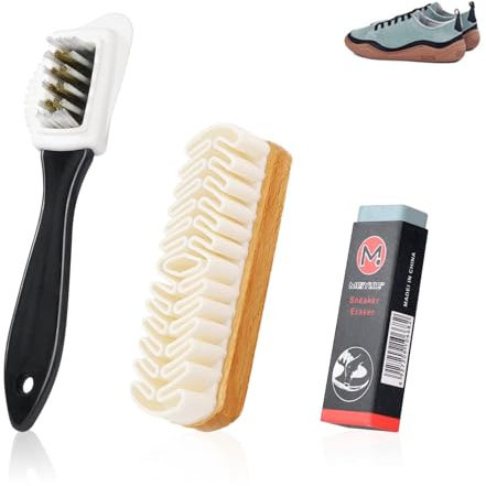 Suede Brush,3 PCS Suede & Nubuck Brushes 4 Sided Shoe Cleaner,Suede Cleaning Kit Boot Cleaner Suede Shoe Cleaner Suede Eraser And Brushfor Clean Decontamination Cleaning Tools with Eraser