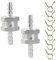 2 Piezas Válvula de Retención de Combustible con 6 Clip de Resorte, 6mm Válvula de Retención de Aluminio Aleación, Válvula de No Retorno de Combustible, para Aceite Cromado y Agua, Gasolina, Diésel