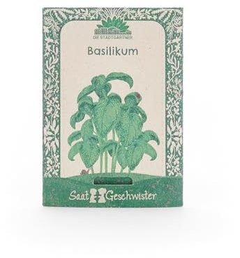 Saatgut Basilikum – Samenfest & BIO-Qualität | Basilikum-Samen für Garten & Balkon | Königskraut Saatgut in liebvoller Verpackung aus Zuckerrohrpapier | Vielseitiges Aroma für die Küche