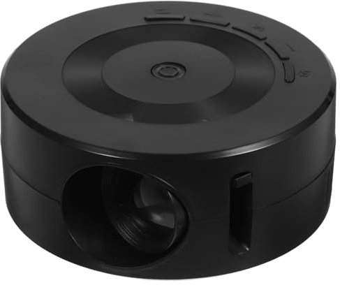 OSALADI Miniproyector Portátil para Smartphone y Tablet, Altavoz Incorporado, Duplicación De Pantalla, Diseño Compacto para Entretenimiento Casa, Viajes y Camping, Color Negro