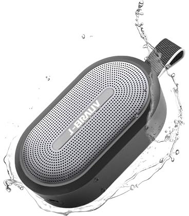 J-BRAUV Enceintes Portables sans Fil Bluetooth, Mini Haut-parleurs de vélo, Son stéréo 8 W, étanchéité IP67, jumelage TWS, BT5.3, 10 Heures d'autonomie, Haut-Parleur extérieur Bluetooth pour vélo