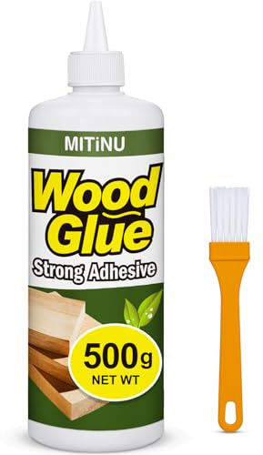 Wood Glue 17.6 oz/500 g, High-Capacity Super Glue for Woodworking, Waterproof Strong Wood Glue for Furniture Heavy Duty, Waterproof Glue for Crafts, Furniture, Wood Floor, Baseboard, cabinets, Door