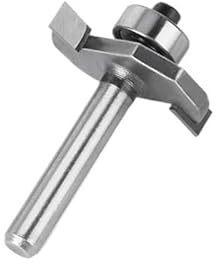 1pc 6mm 12mm Shank T Slot Router Bit Bit with Bearing Wood Slotting Milling Cutter T Type Rabbeting Woodwork Tools for Wood(6mm X 6.35mm)