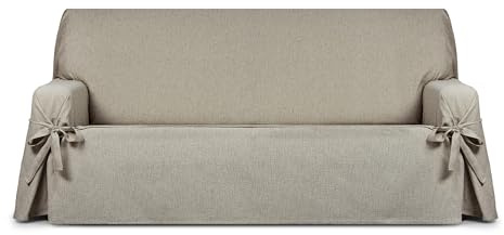 Eysa copridivano con lacci antimacchia 3 posti colore lino design Genna