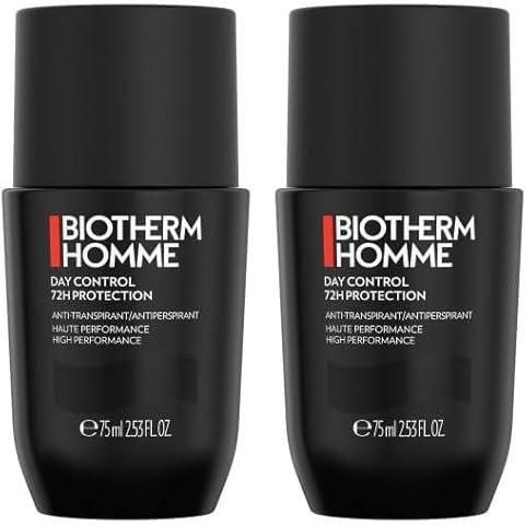 BIOTHERM HOMME Day Control Roll-on 72h, Deodorante Uomo Roll-On 72H, Per Tutti i Tipi di Pelle, Antitraspirante, Day Control, 75 ml (Confezione da 2)