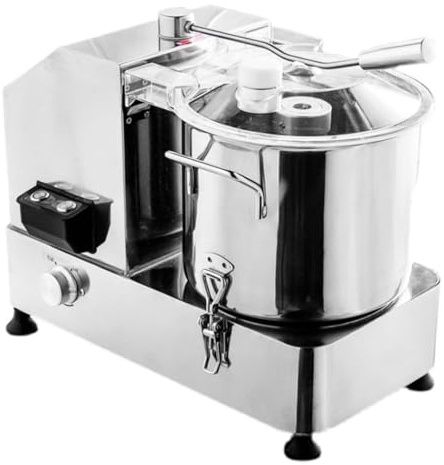 UPLTOE Procesador de Alimentos Comercial de Verduras Carne,triturador de Alimentos de Acero Inoxidable de 1800W,Picador Industrial de Alimentos para Verduras,Frutas y Carne de 6/9/12 L 12L