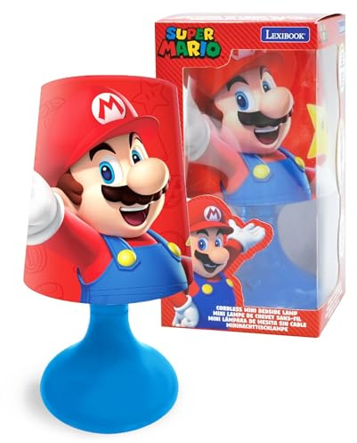 Lexibook Mini Lampe de Chevet veilleuse sans Fil Nintendo - Lampe Multicolore Nintendo - Rouge MLT10NILXB