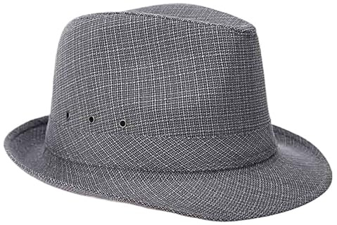 AKDJGFP Strohhut Jazzhüte for Männer 4 Größe 57 58 59 60 cm Strohhut Mode Frauen Männer Sonnenhut Gentleman(Color 01,59 cm)