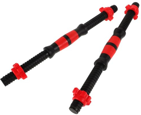 Mipcase 2 Stück Kurzhantelstangen 40cm mit Rutschfest Gerändeltem Stahlgriff und Spinlock Sternverschlüssen für Krafttraining und Fitness Zufällige Farbe Zufällige Farbe