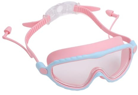 BTOSEP Occhialini da Nuoto per Bambini, Ragazzi e Ragazze, Occhiali da Nuoto, a Prova di Perdite, Antiappannamento, Ampia Vista (Blu Roseato)