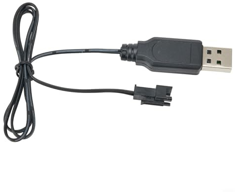 3.7V Lithium Battery Charger Cable With SM-2P Connector, USB Charging Wire For RC Car Aircraft For-Drone And Toy Accessories, Black