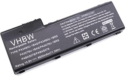 vhbw Akku kompatibel mit Toshiba Satellite P100-102 | P100-108, P100-109, P100-103, P100-105 Notebook (6600 mAh, 10,8 V, Li-Ion)