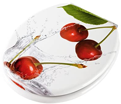 ADOB, Holzkern WC Sitz Klobrille Kirsche, Absenkautomatik, 32601