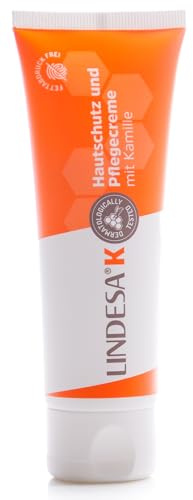 Lindesa K Pflegecreme mit Kamille und Bienenwachs Handcreme Hautschutzcreme Hand Creme PE-Tube 75ml (1)