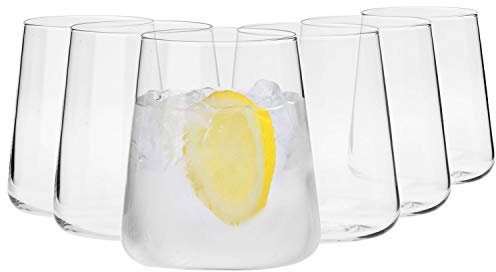 Krosno Verre à Eau Gin Jus | Lot de 6 | 430 ML | Collection Avant-Garde | Parfait la Maison, Les Restaurants, Les Fêtes | Lavable au Lave-vaisselle