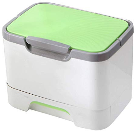 Tubayia bärbar makeup kosmetika förvaringslåda kosmetisk väska nail art verktyg organizer (grön)