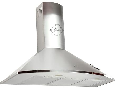 Gurari Cappa da Cucina GCH C 046 Cappa Aspirante a Parete 90 cm | Moderna in Acciaio Inox | 1000 m³/h | LED | Filtro Lavabile, 3 Velocità, Cappe a Muro, Scarico e Ricircolo, Filtro a Carbone Opzionale