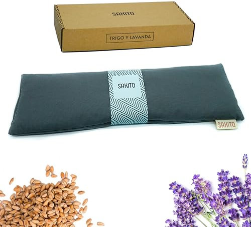 Heat Cushion for Neck and Cervical Vertebrae, Neck Support Pillow for Seeds, Heat Cushion (42 x 12 cm), Wheat and Lavender, Thermal Bag with Wheat and Lavender Seeds, 42 x 13, Box Included