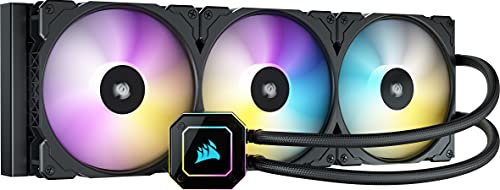 Corsair iCUE H170i ELITE CAPELLIX Sistema di Raffreddamento a Liquido per CPU (33 LED RGB CAPELLIX Ultra-Lumino, Radiatore 420mm, Tre Ventole PWM a Magnetica 140 mm, iCUE COMMANDER CORE incluso)