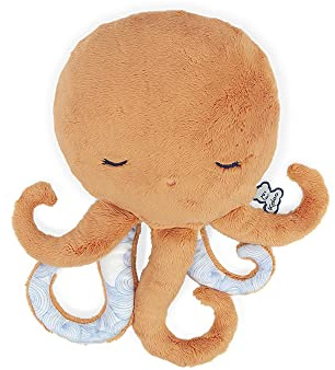Kaloo - Petit Calme - Beruhigendes Plüschtier für Babys - 29 cm Oktopus, Orangefarben - Wärmekissen mit Heißem/Kaltem Effekt - Sehr Weiches Material - Abnehmbarer Bezug - Ab Geburt, K970701