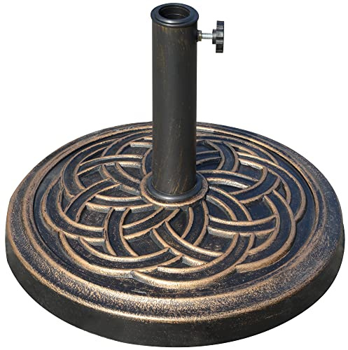 Outsunny Base de Sombrilla de Jardín Peso Neto 12 kg Ø45x33 cm Bronce