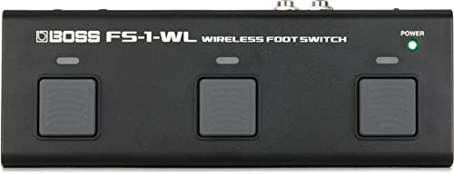 Conmutador de pedal inalámbrico compacto BOSS FS-1-WL | Controla apps de partituras digitales, vídeos de YouTube, sistemas DAW, instrumentos y más por Bluetooth | MIDI